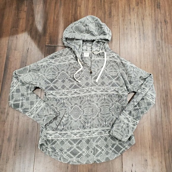 Oniell Tops - O'Neill Womens Gray Soft Fleece Zip Up Hoodie Jacket With Pockets Size Small